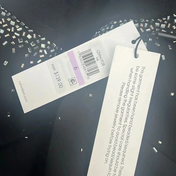 Calvin Klein Sleeveless Sheath with Illusion Neckline Sleeveless Dress Size 6 - Picture 7 of 7